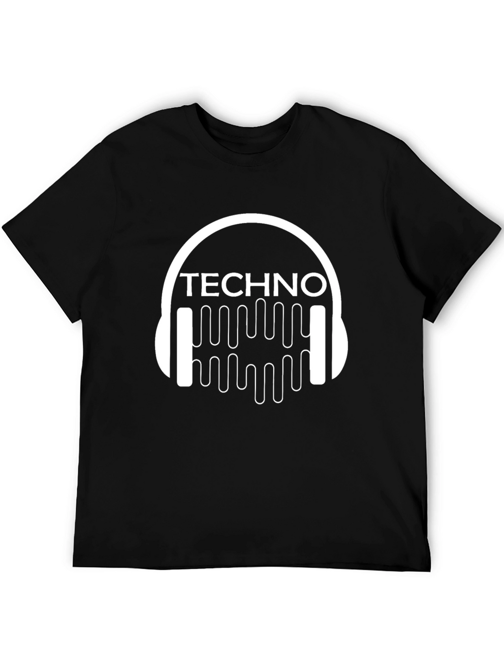 Techno Music T-Shirt - DJ Headphone Design