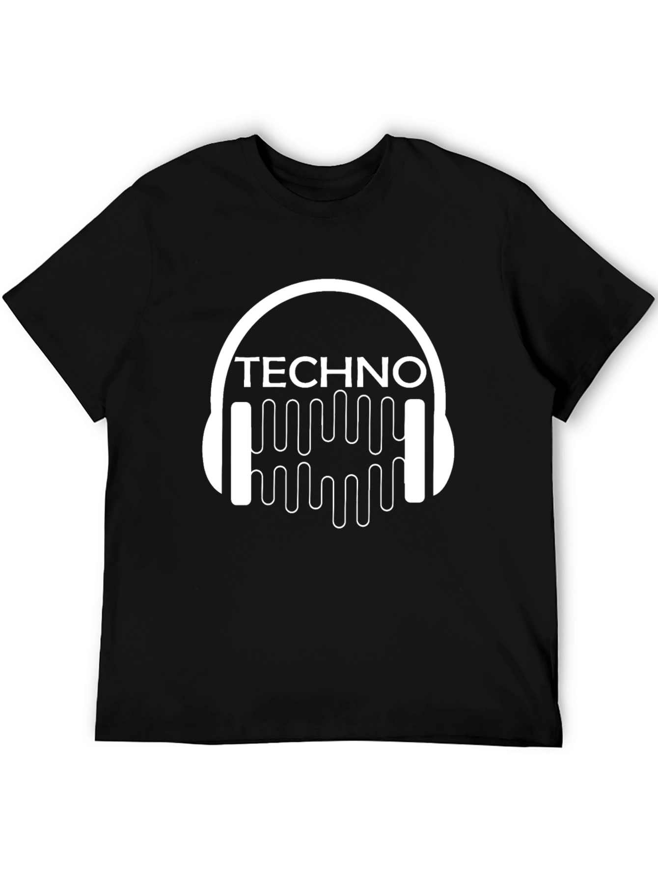 Techno Music T-Shirt - DJ Headphone Design