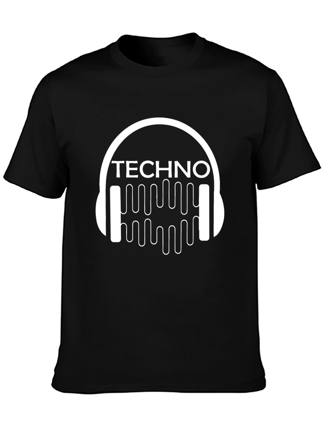 Techno Music T-Shirt - DJ Headphone Design