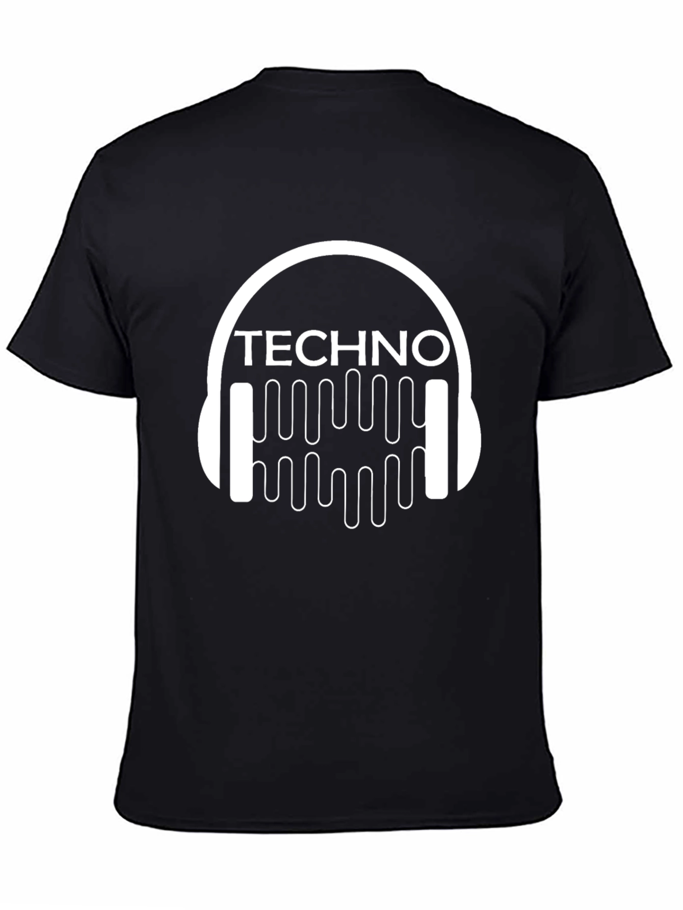 Techno Music T-Shirt - DJ Headphone Design