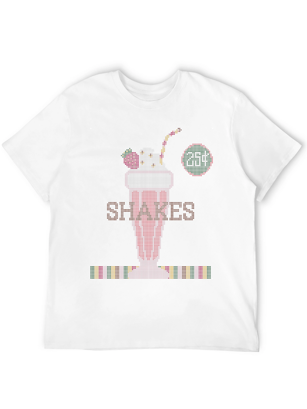 Retro Shakes Tee - Pixelated Milkshake T-Shirt