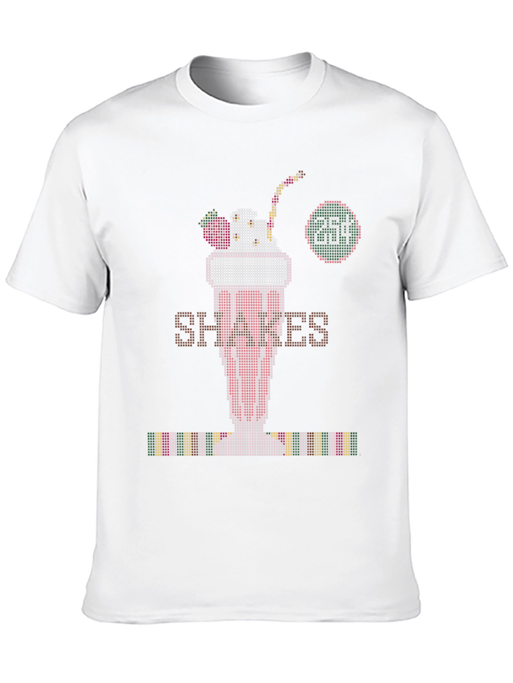 Retro Shakes Tee - Pixelated Milkshake T-Shirt
