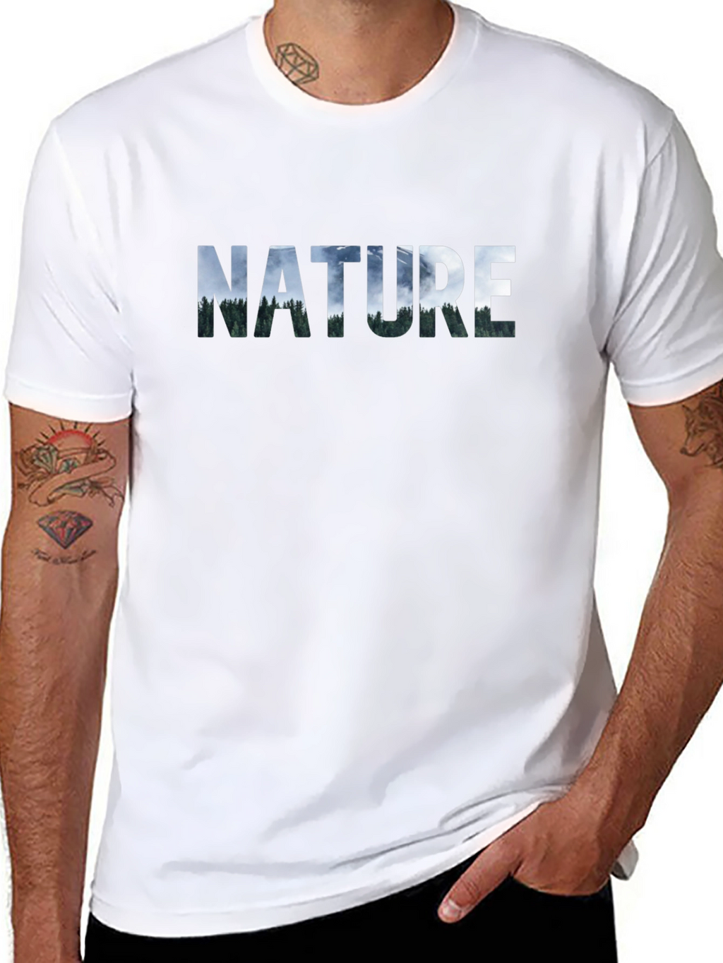 Nature Graphic Tee - Mens Black T-Shirt