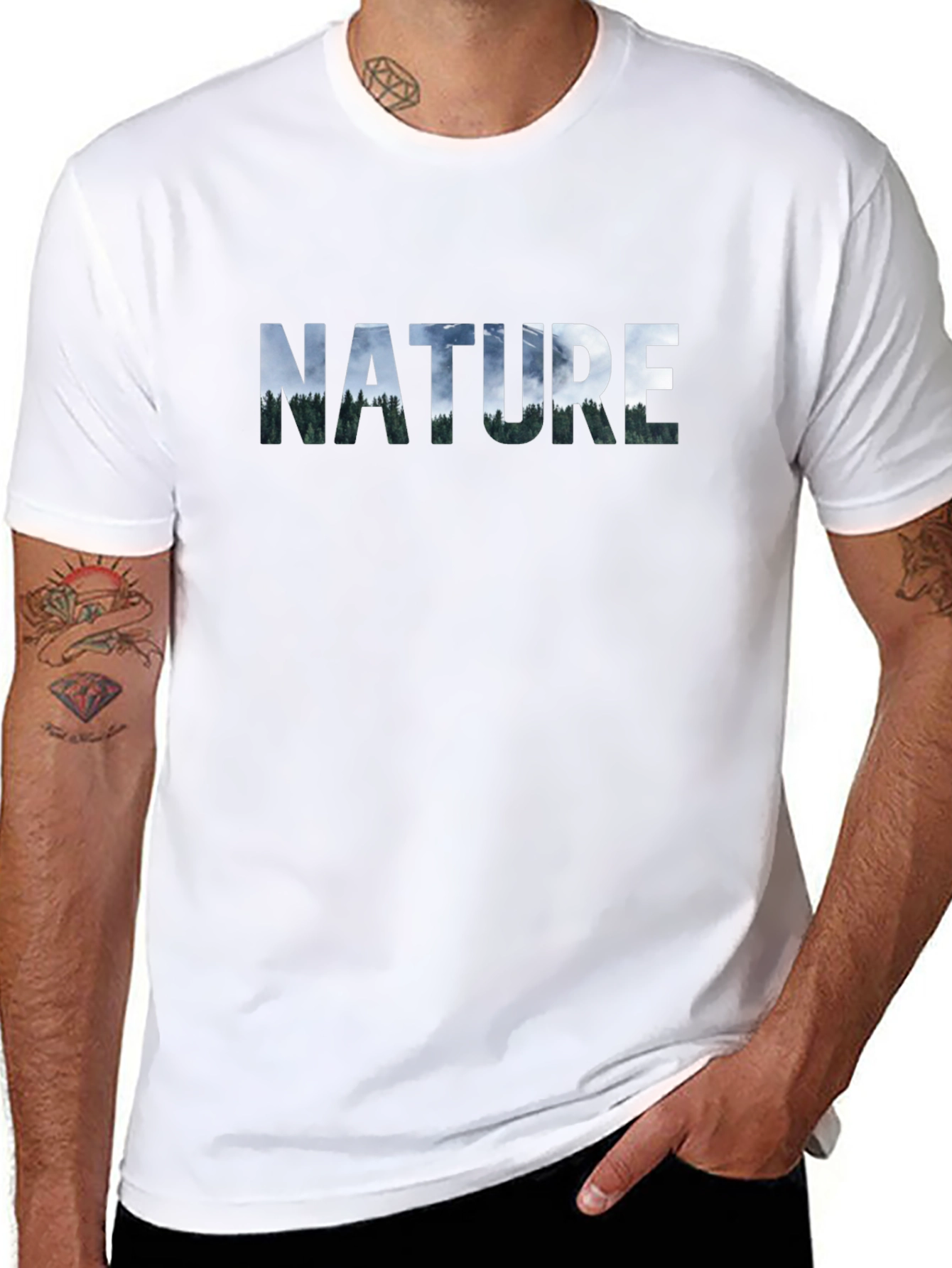 Nature Graphic Tee - Mens Black T-Shirt