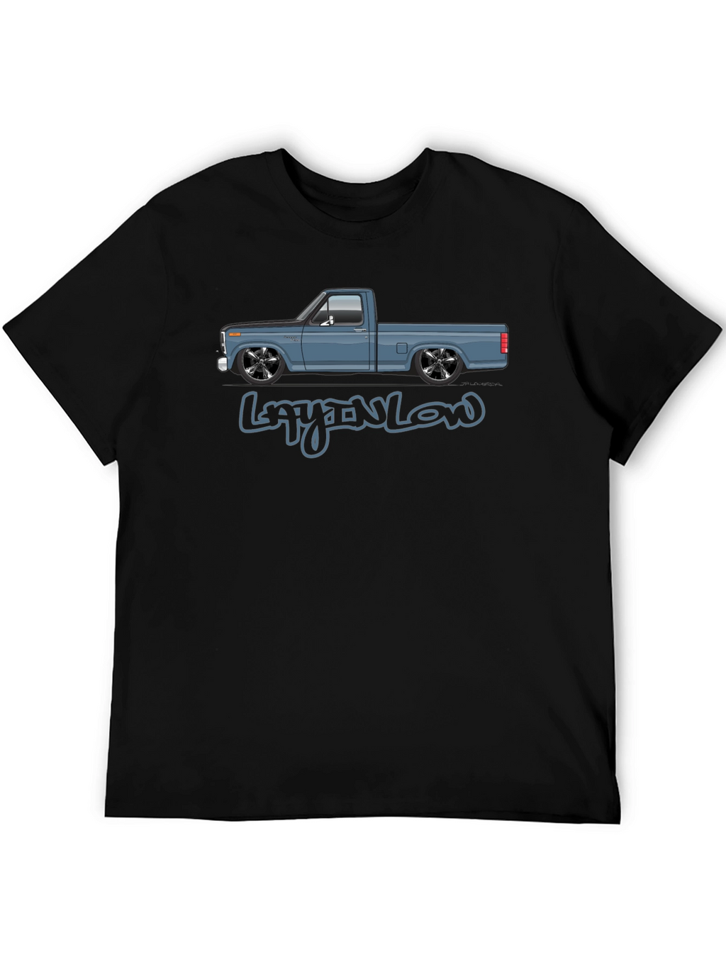 Lay’n Low Black T-Shirt Truck Graphic Tee