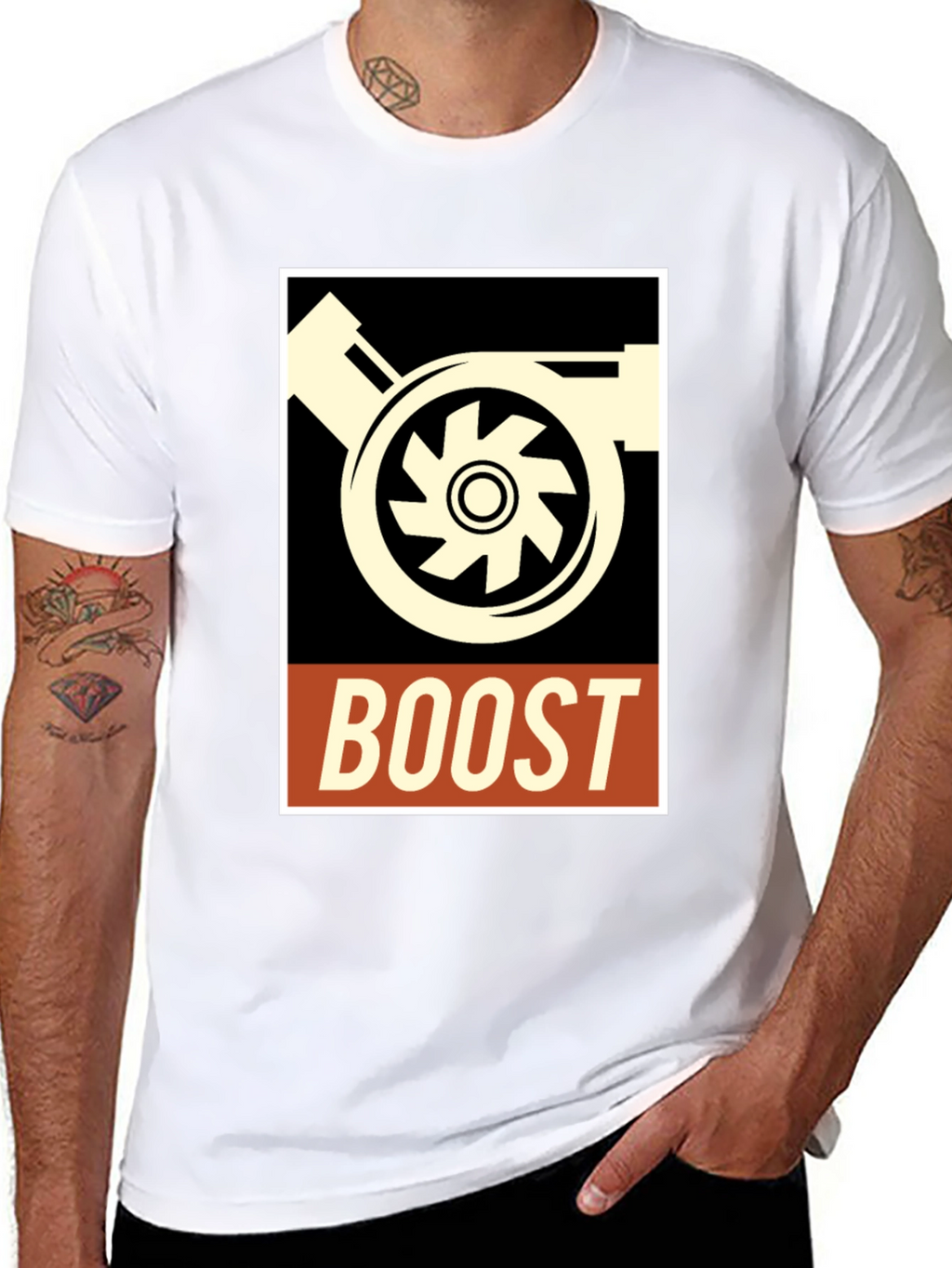 Boost Turbocharger Graphic Tee - Automotive Enthusiast