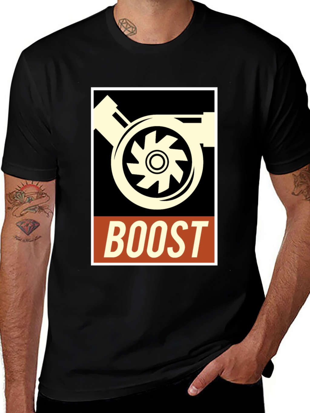 Boost Turbocharger Graphic Tee - Automotive Enthusiast
