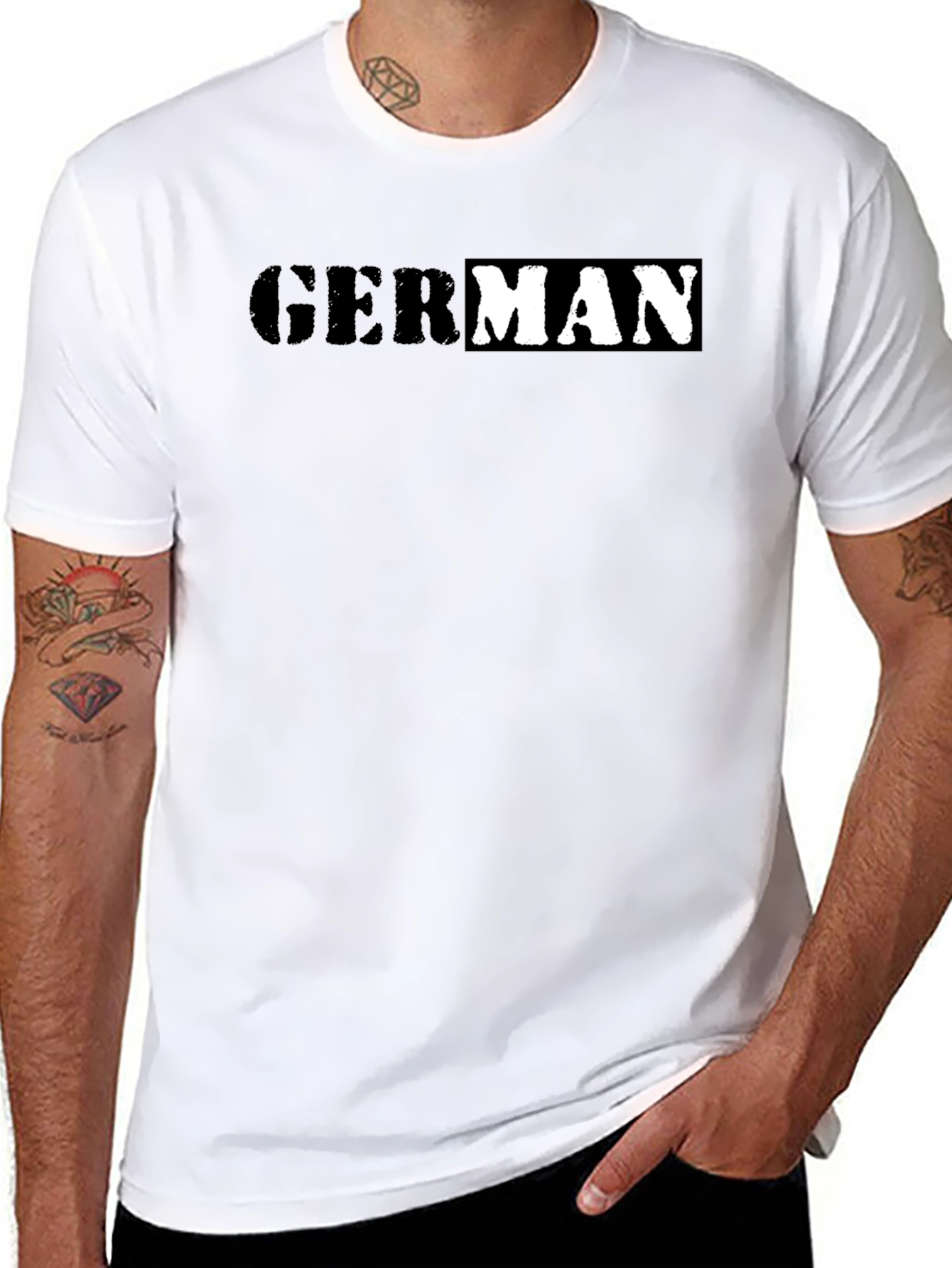 German Word Tee - Stylish Black Cotton T-Shirt
