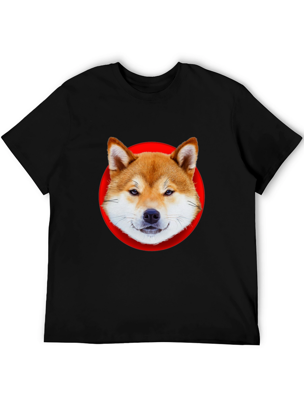 Shiba Inu Dog Graphic Tee - Classic Black
