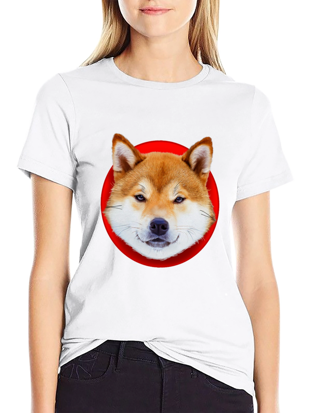 Shiba Inu Dog Graphic Tee - Classic Black