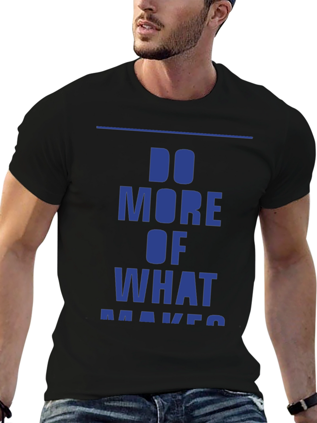 Motivational Do More Graphic Tee - Black