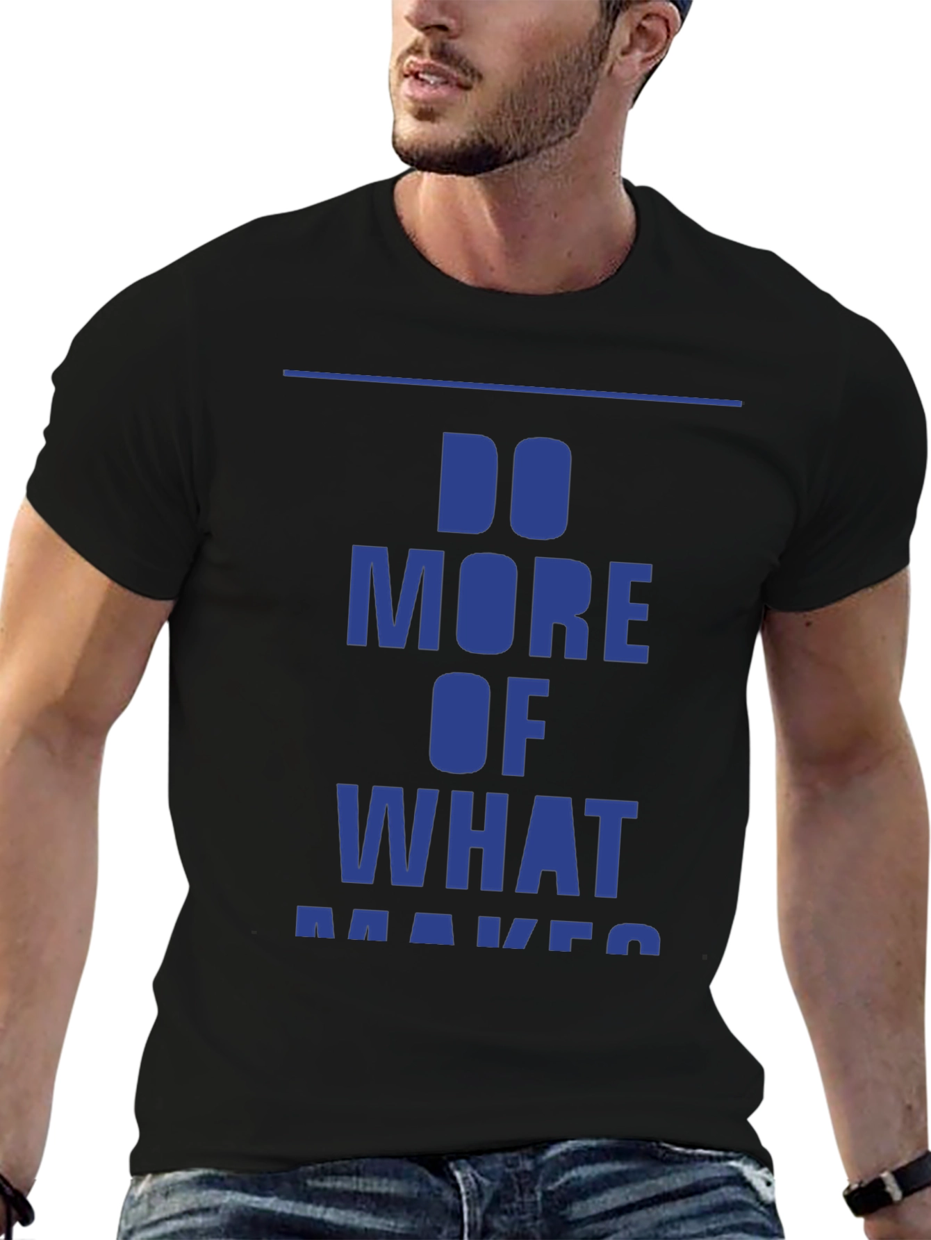 Motivational Do More Graphic Tee - Black