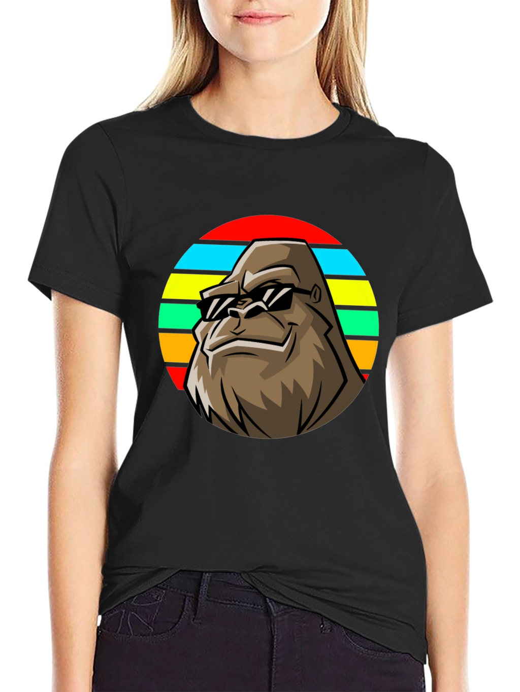 Retro Bigfoot T-Shirt - Cool Sasquatch Sunglasses Tee