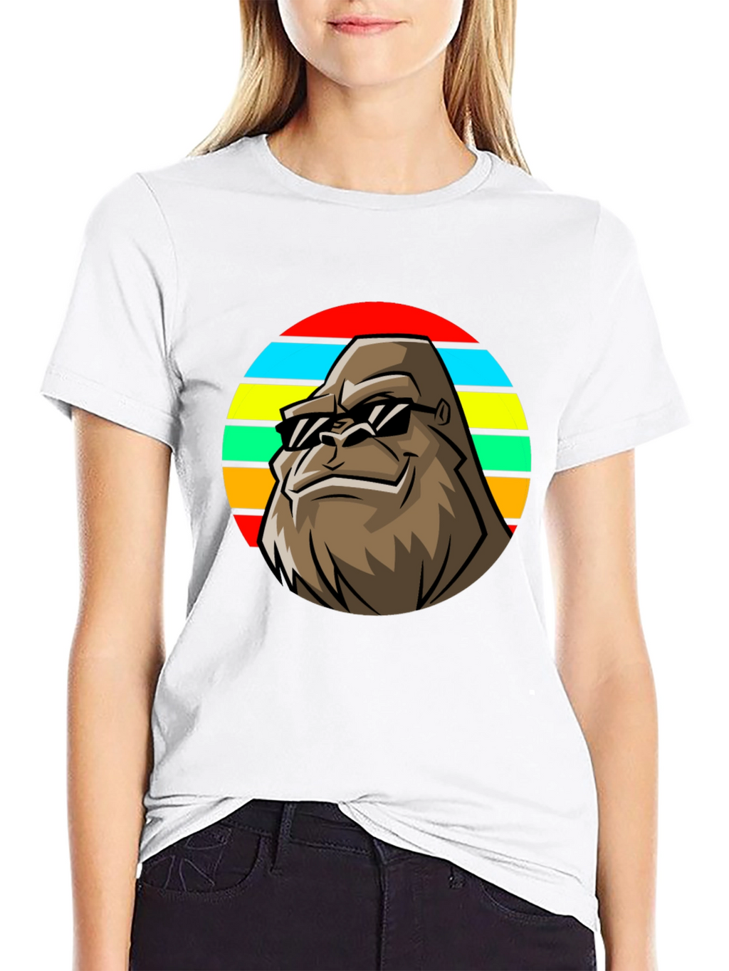 Retro Bigfoot T-Shirt - Cool Sasquatch Sunglasses Tee