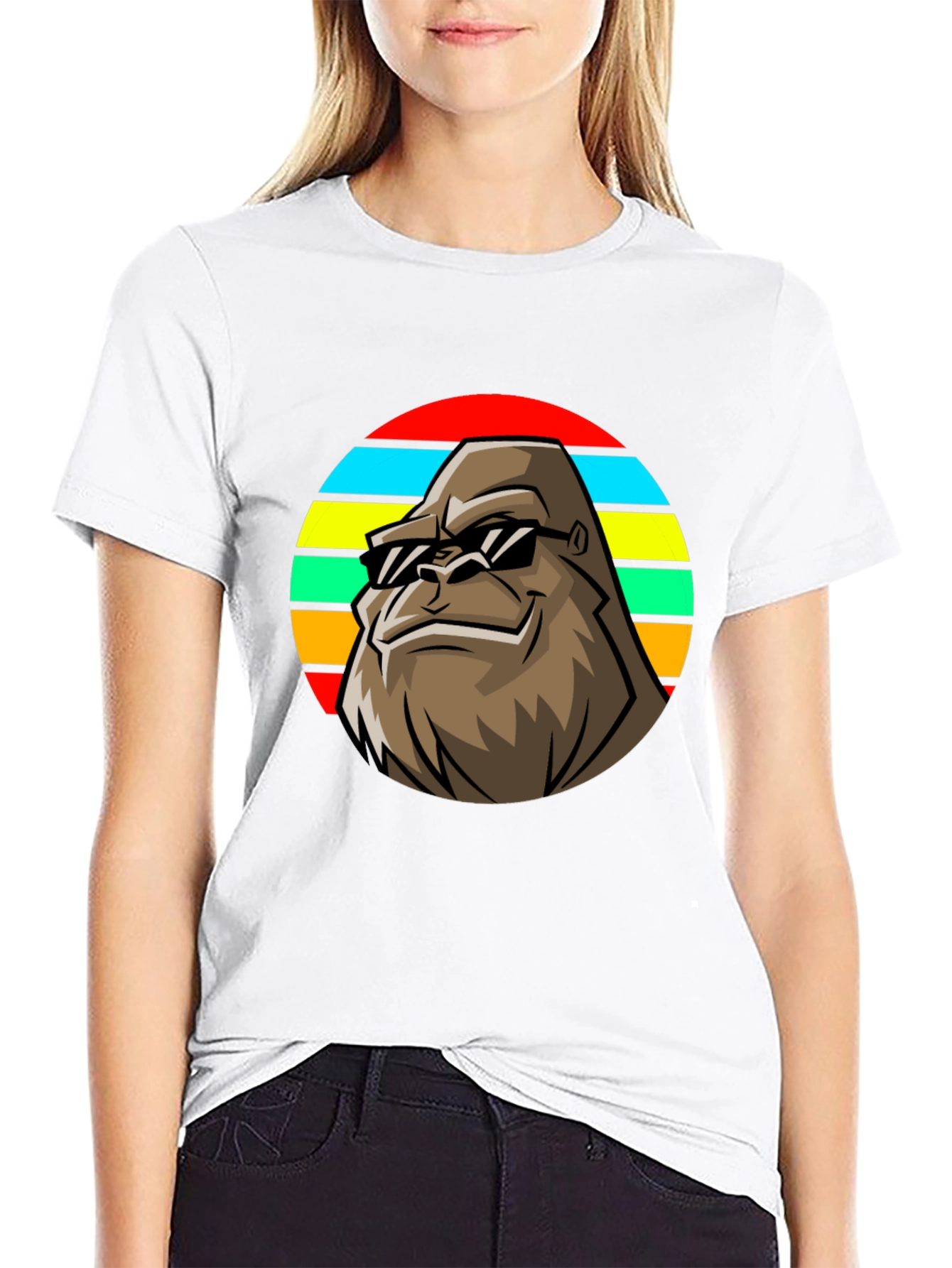 Retro Bigfoot T-Shirt - Cool Sasquatch Sunglasses Tee