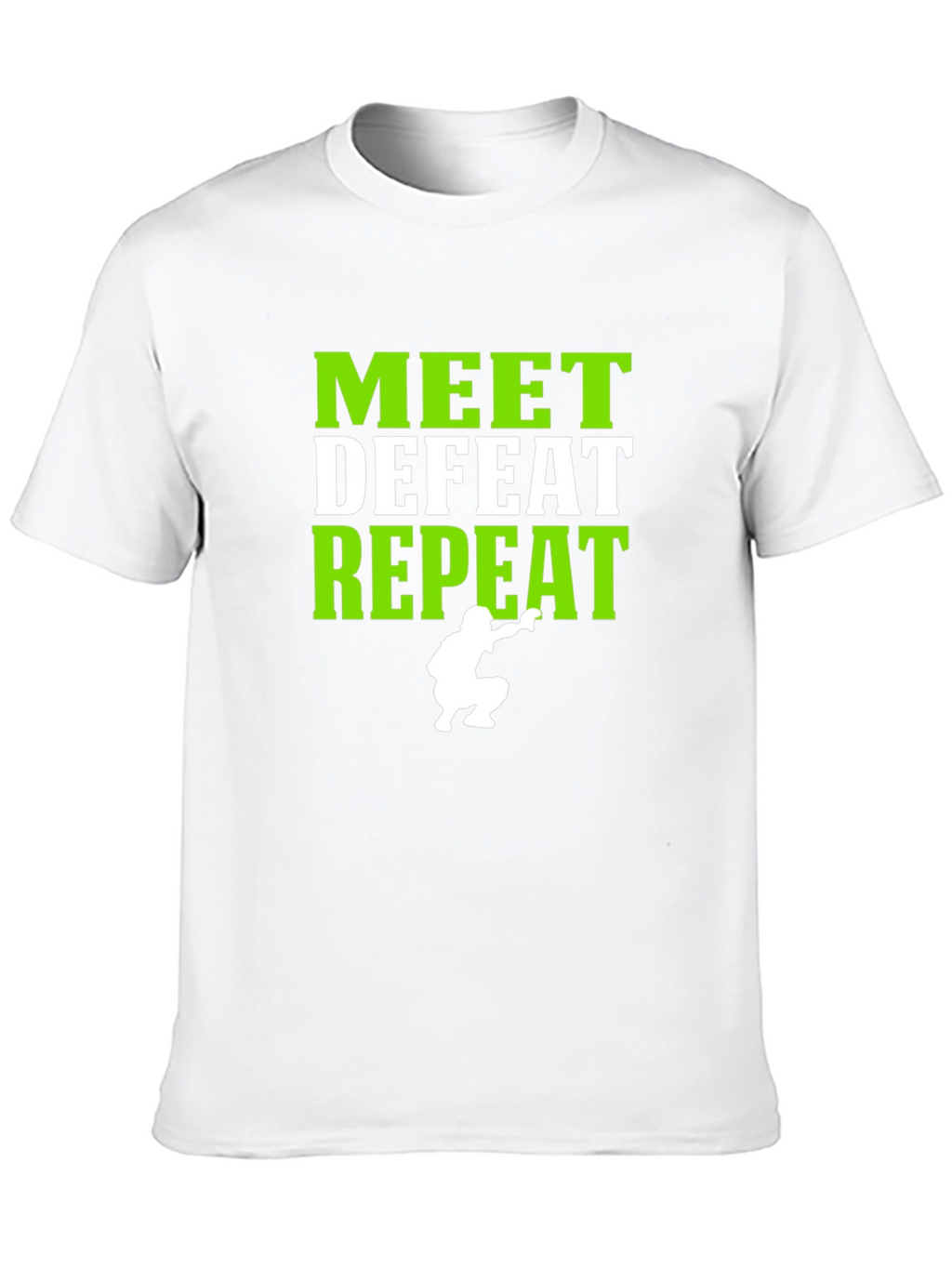 Meet Defeat Repeat Graphic T-Shirt