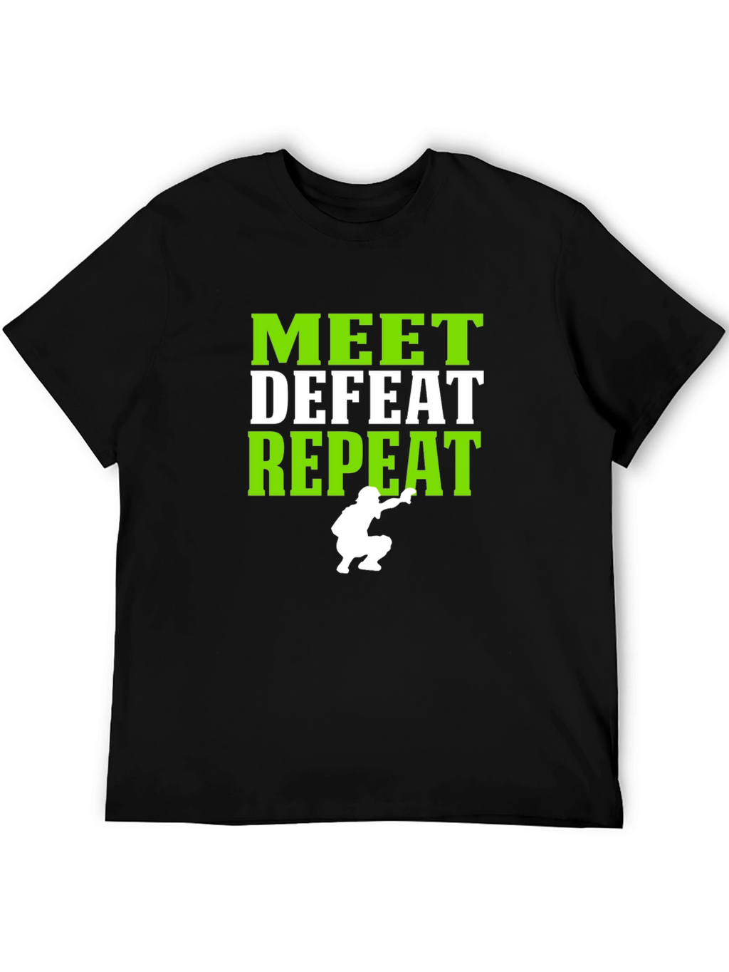Meet Defeat Repeat Graphic T-Shirt