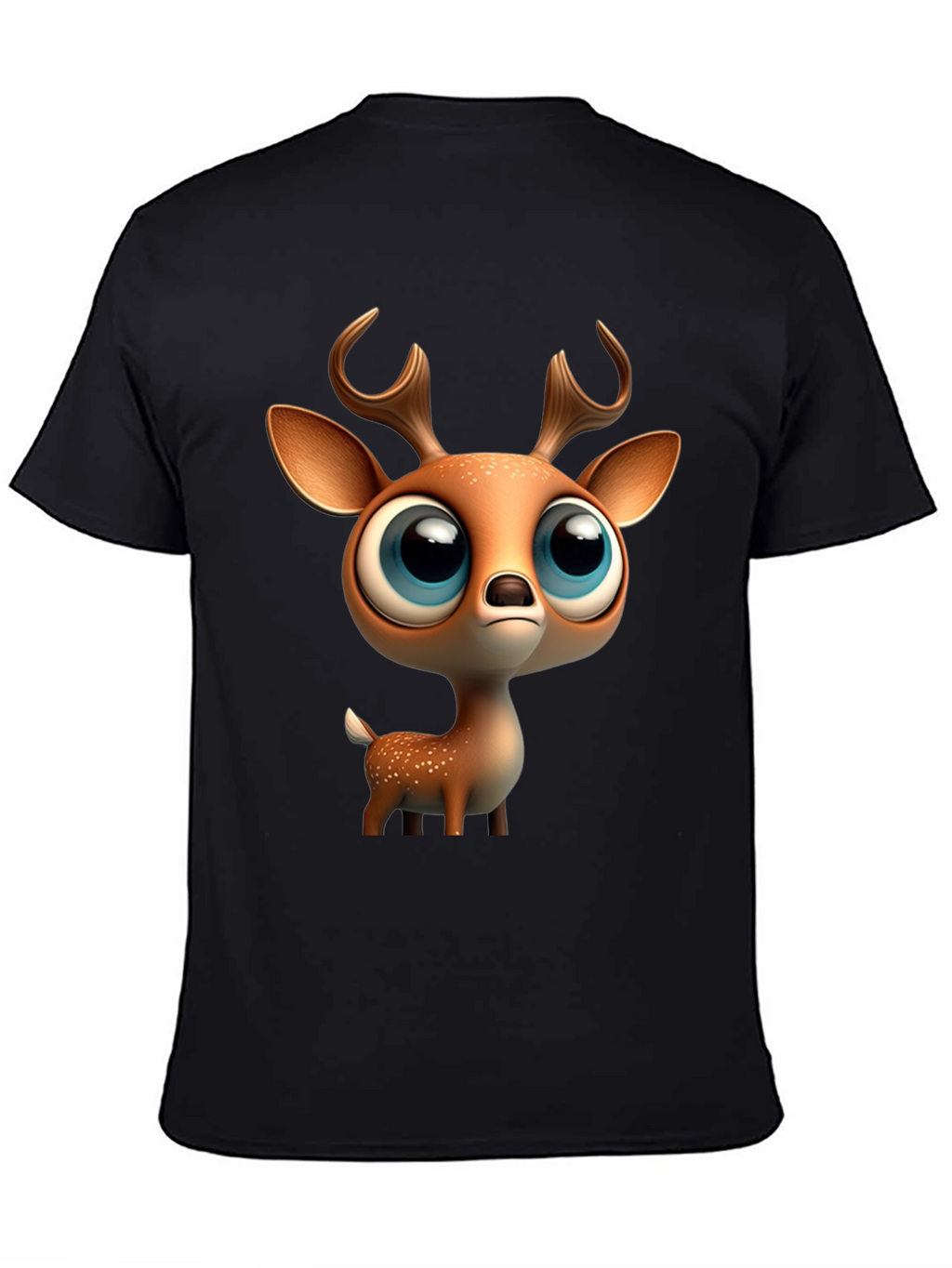 Cute Deer Graphic Tee - Stylish Black T-Shirt