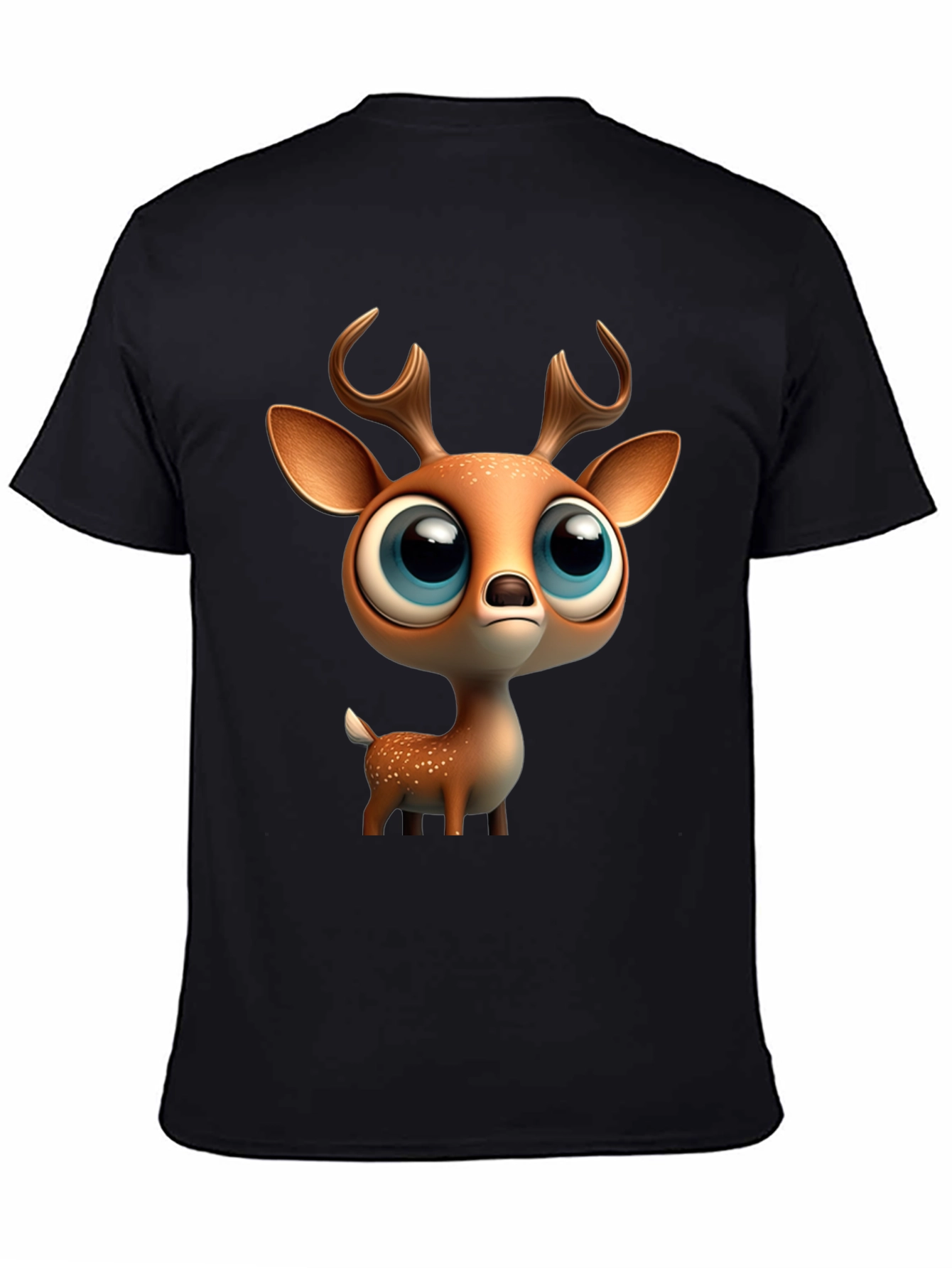 Cute Deer Graphic Tee - Stylish Black T-Shirt