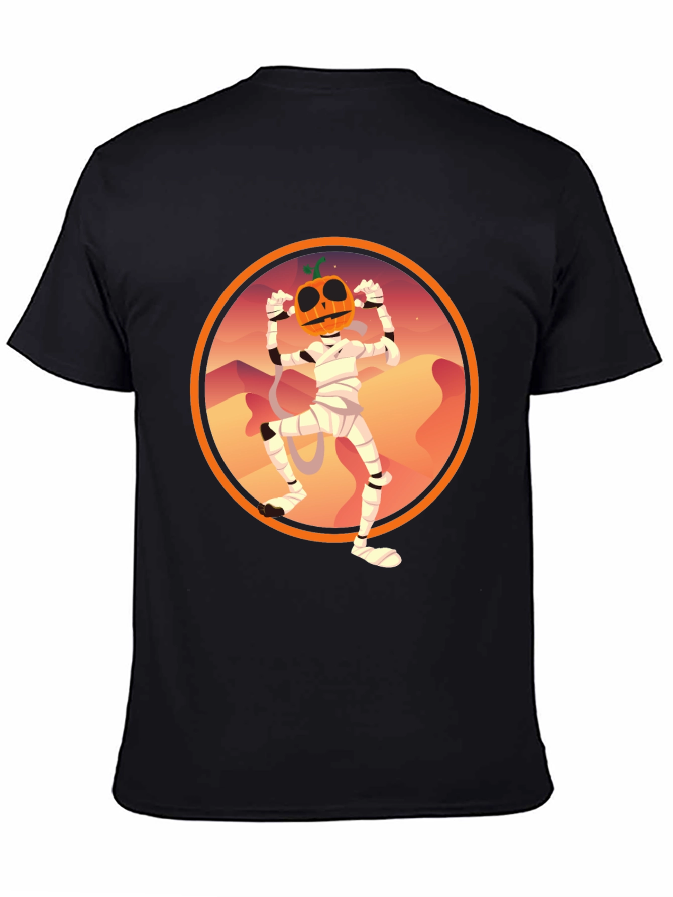 Pumpkin Head Mummy Graphic T-Shirt