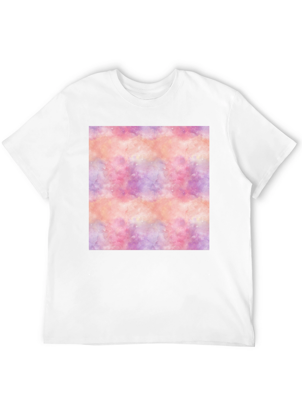Nebula Print Black Tee - Stylish Galaxy Design