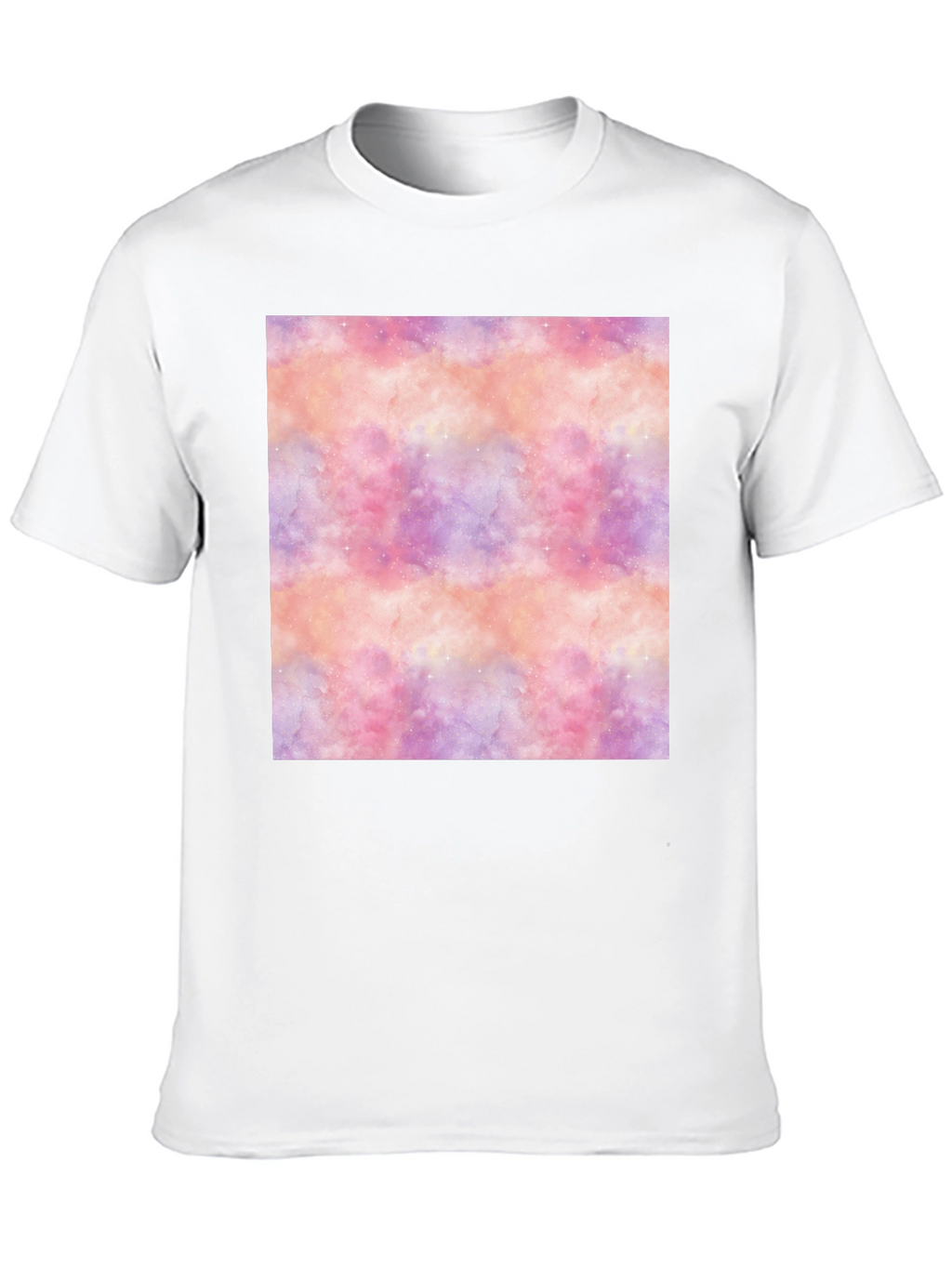 Nebula Print Black Tee - Stylish Galaxy Design