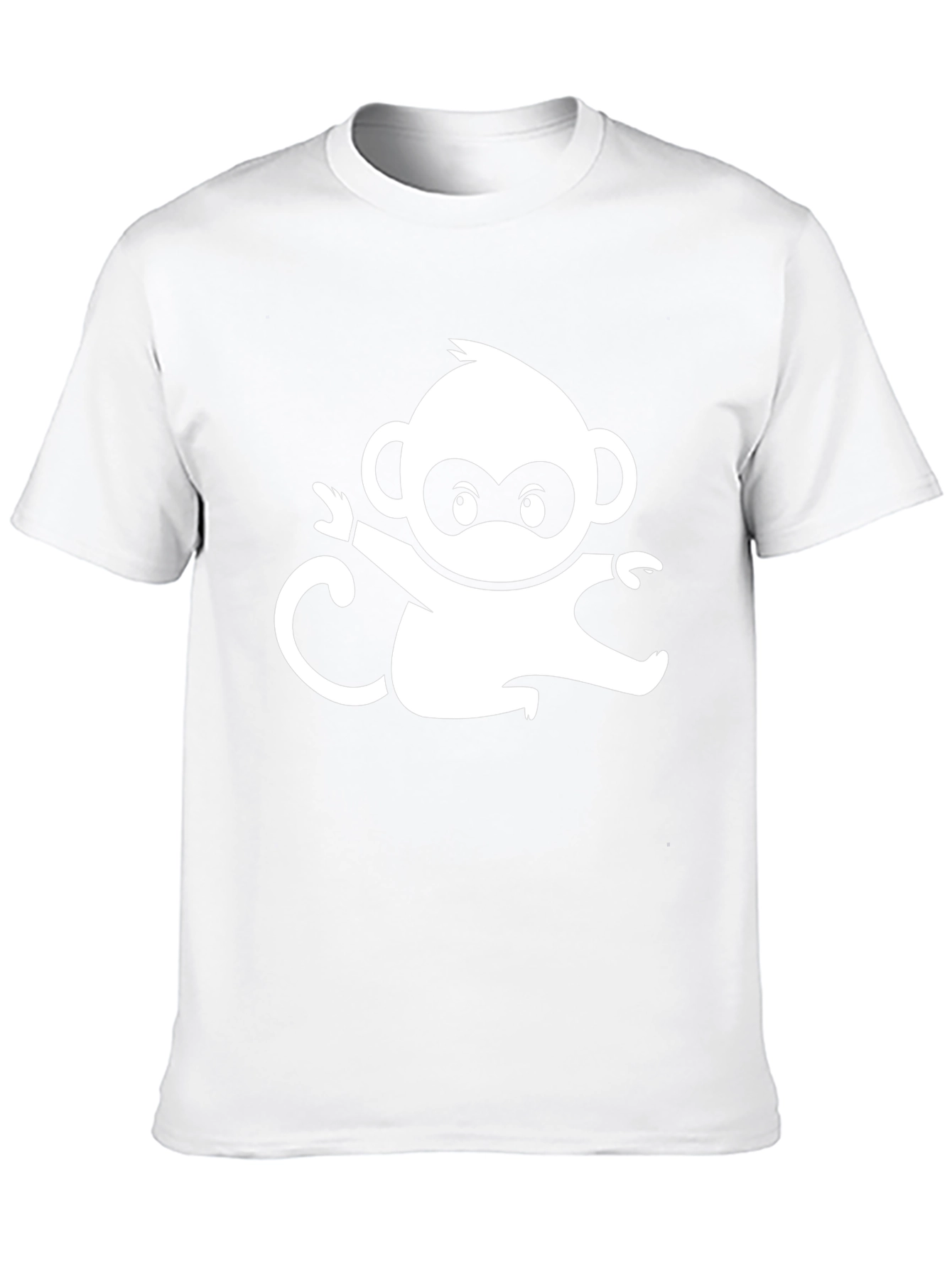 Monkey Graphic Tee - Black Cotton Comfort