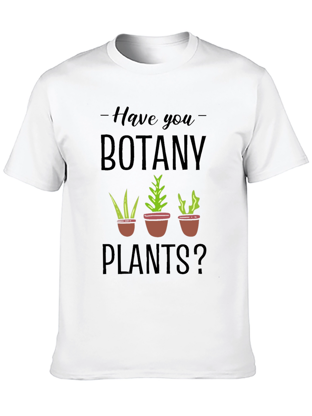 Botany Plants Graphic Tee - Black Cotton T-Shirt