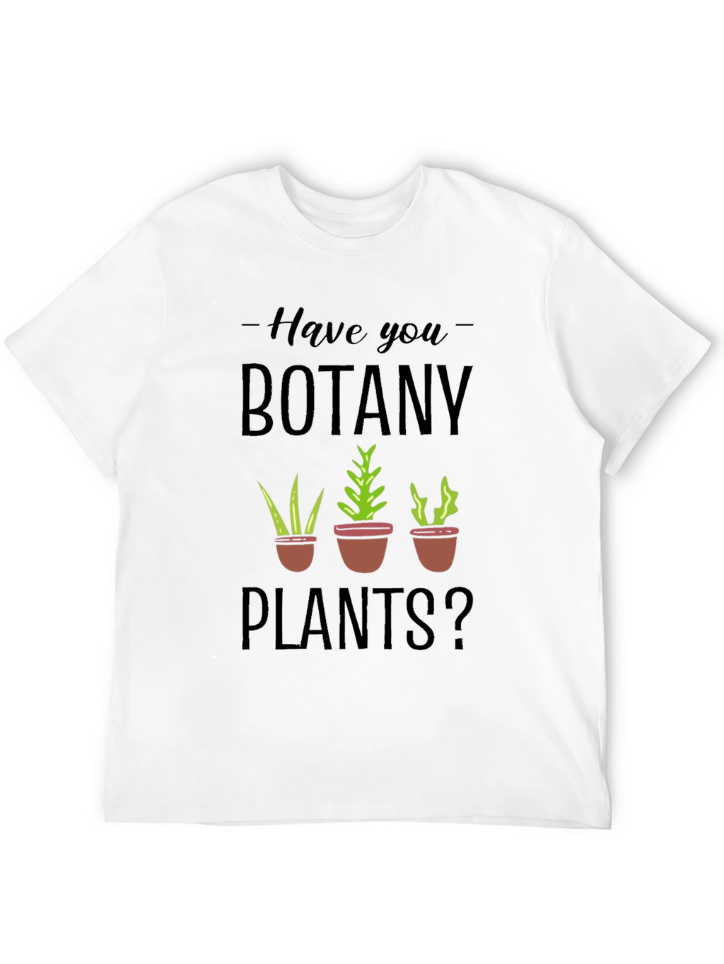 Botany Plants Graphic Tee - Black Cotton T-Shirt