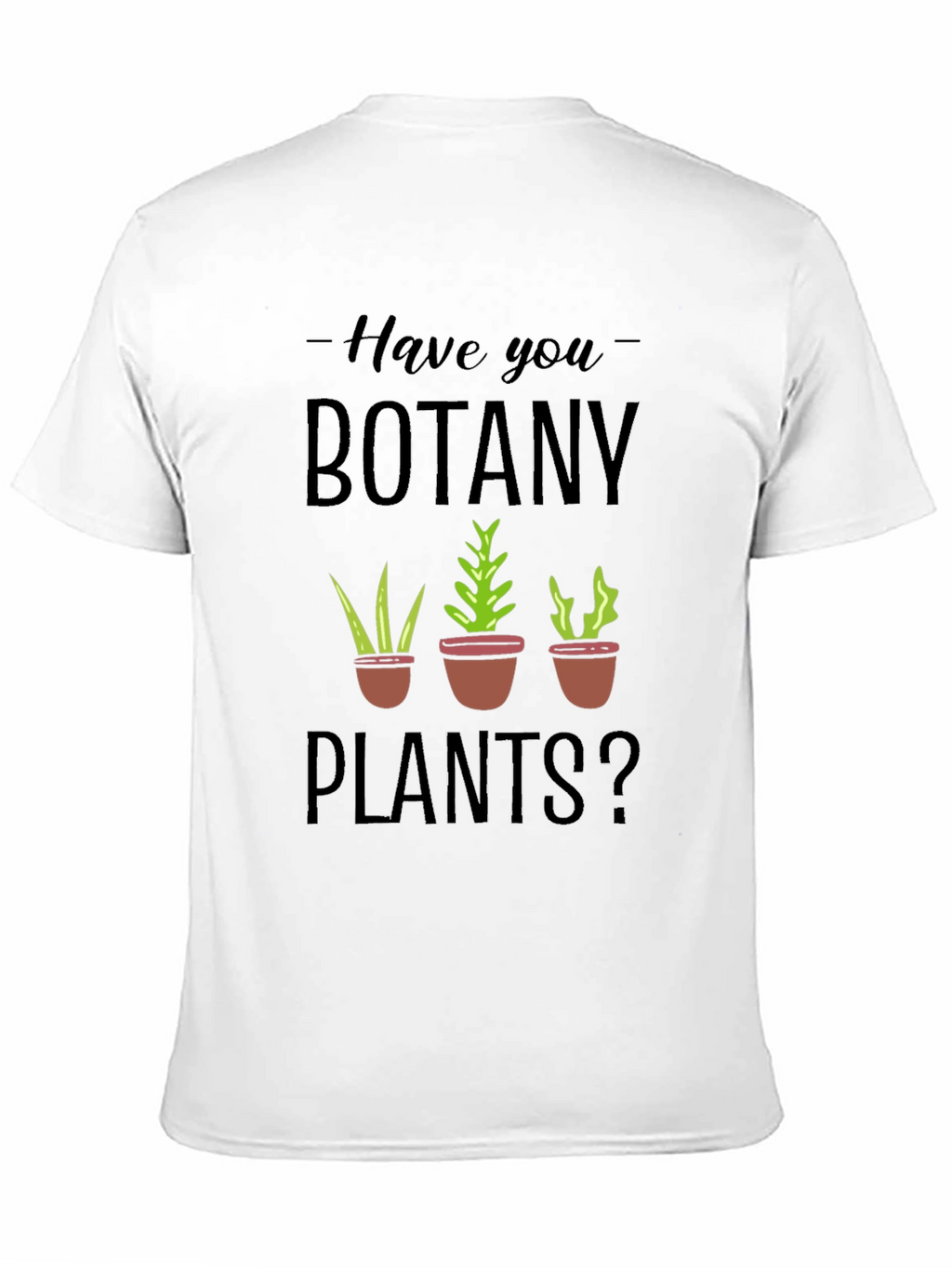 Botany Plants Graphic Tee - Black Cotton T-Shirt