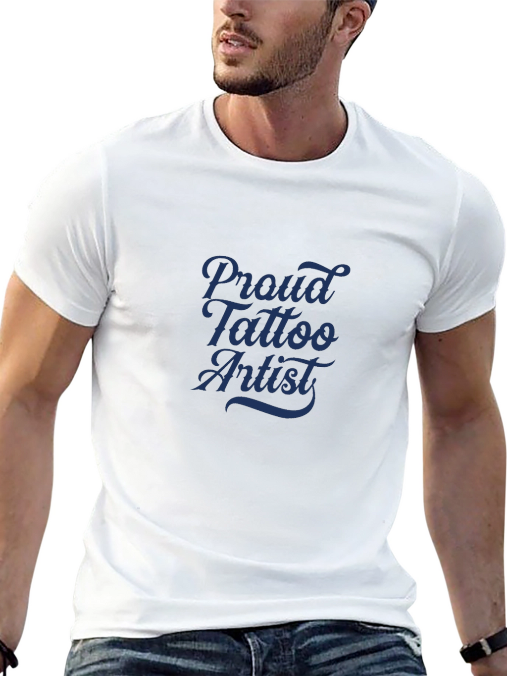 Proud Tattoo Artist Tee - Black Cotton Blend