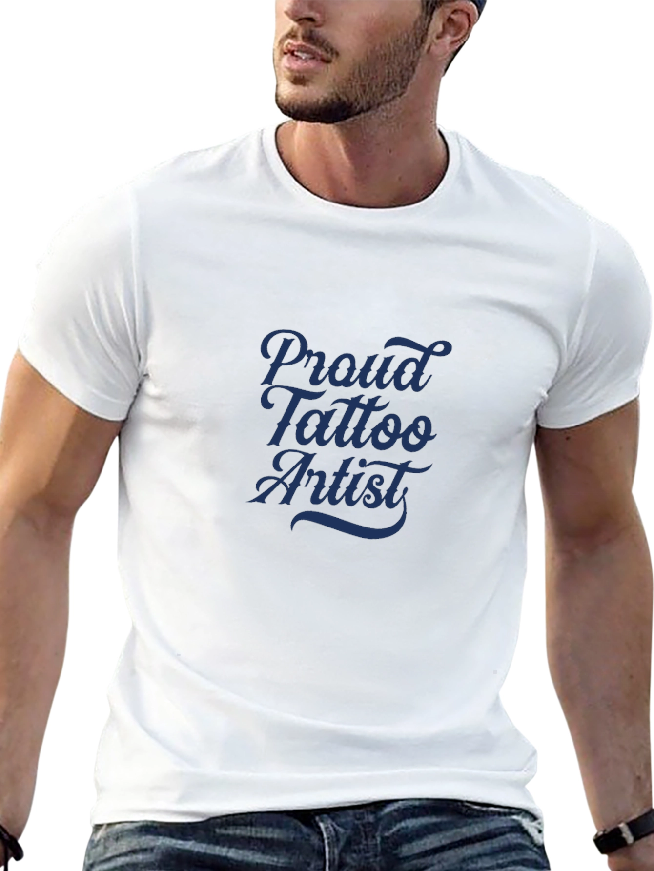 Proud Tattoo Artist Tee - Black Cotton Blend