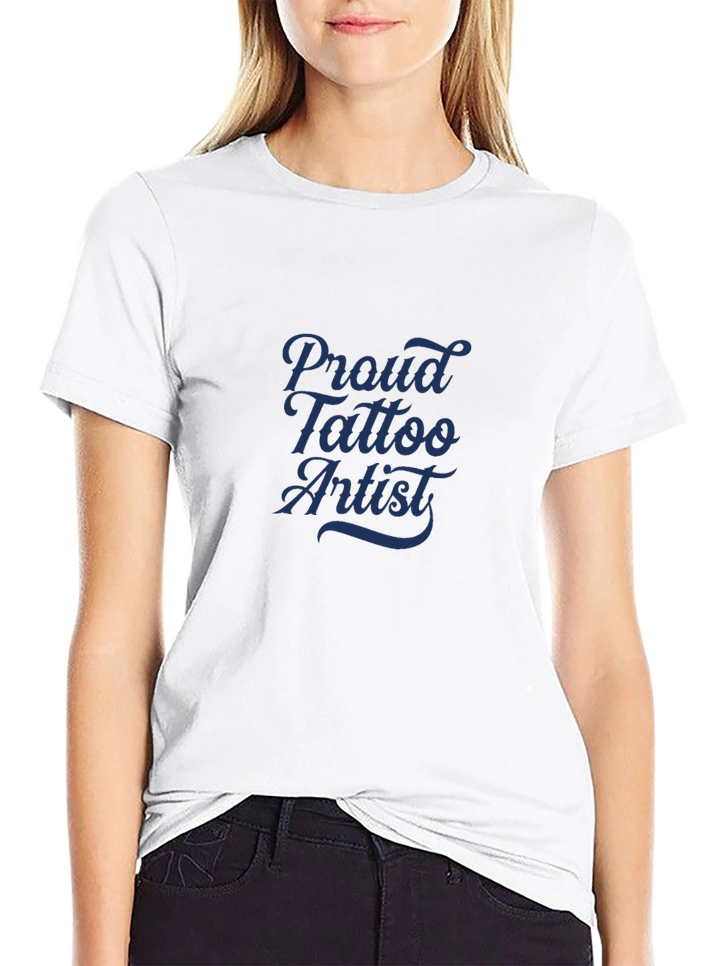 Proud Tattoo Artist Tee - Black Cotton Blend