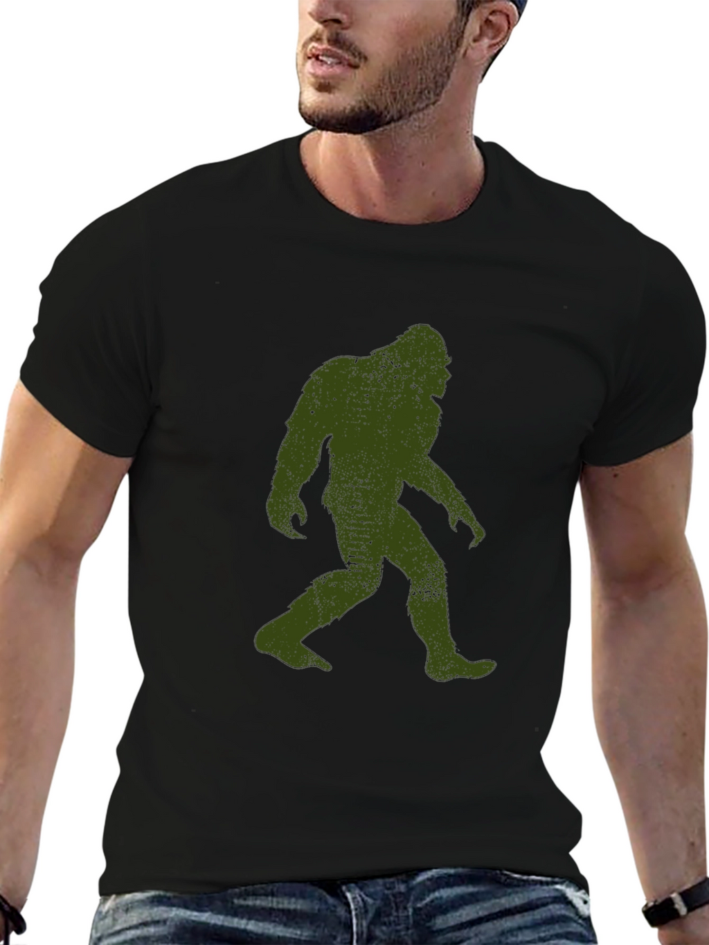 Sasquatch Silhouette Black T-Shirt