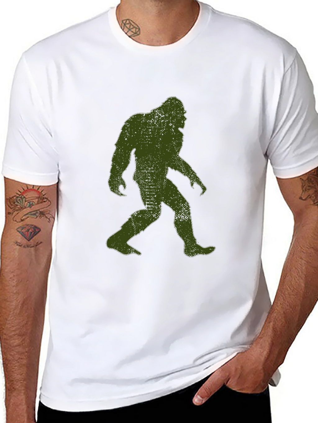 Sasquatch Silhouette Black T-Shirt