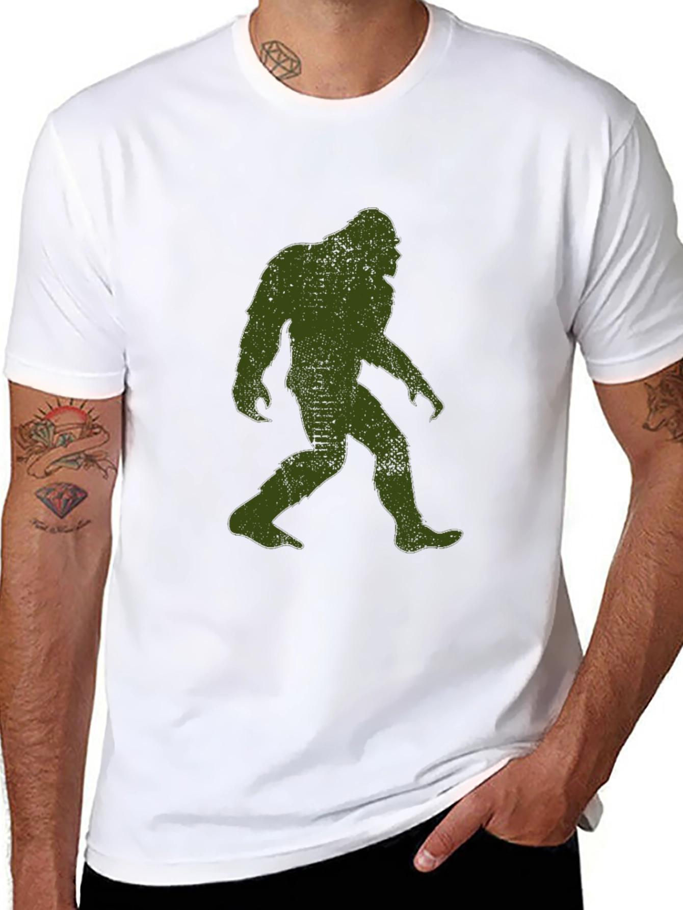 Sasquatch Silhouette Black T-Shirt