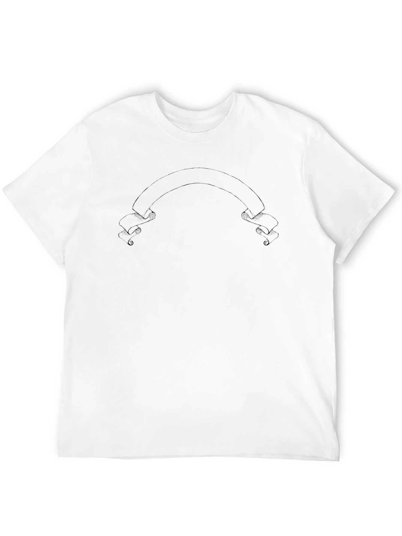 Black Mens Graphic Tee - Customizable Banner Design