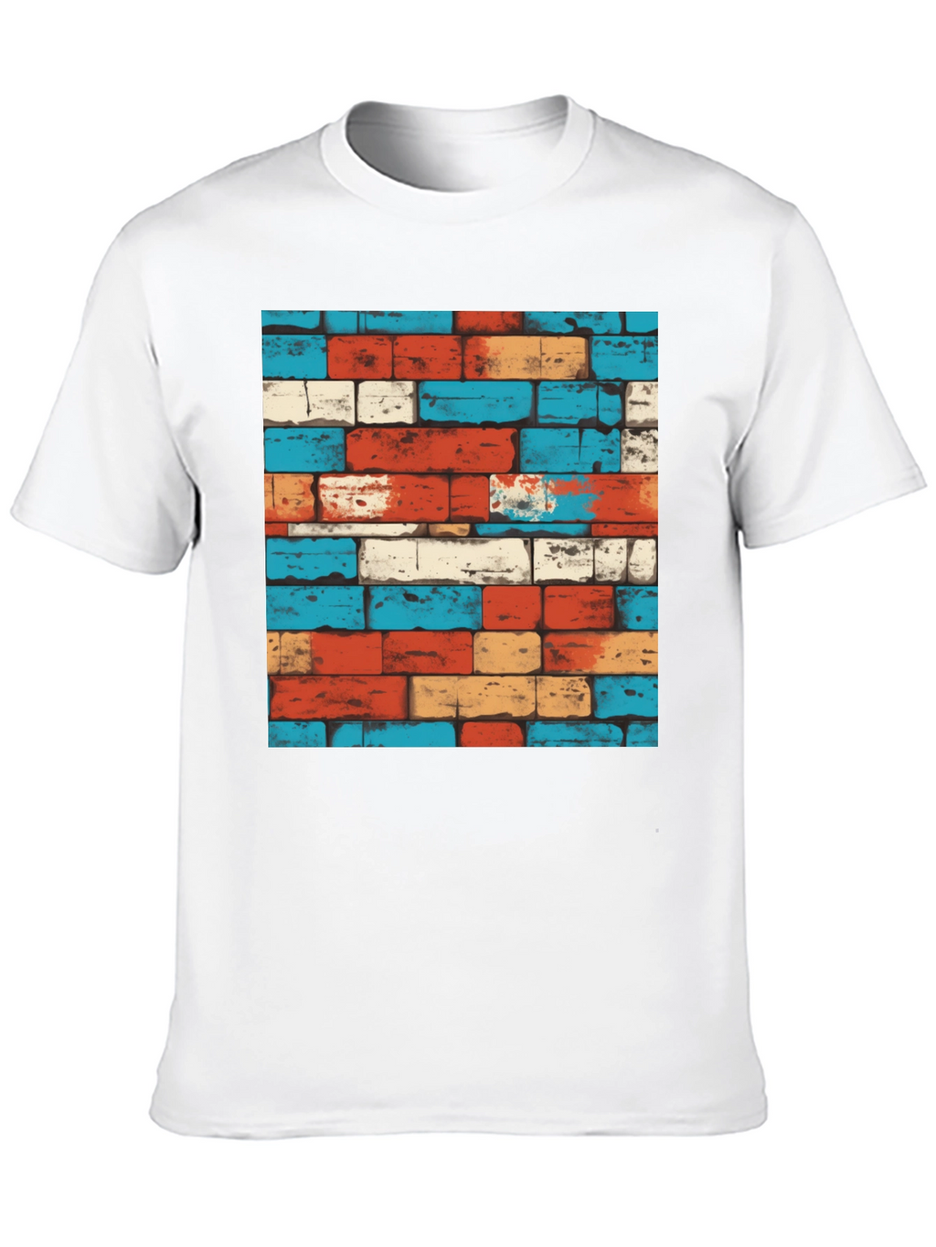Cool Brick Wall Pattern Graphic Tee