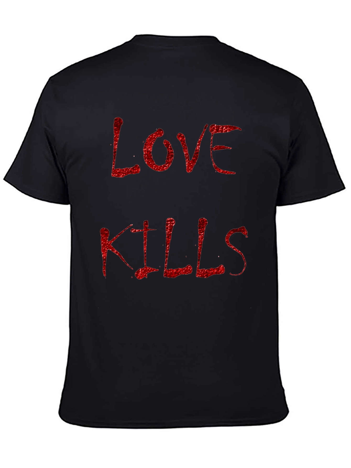 Love Kills Graphic T-Shirt - Bold Red Print on Black Tee