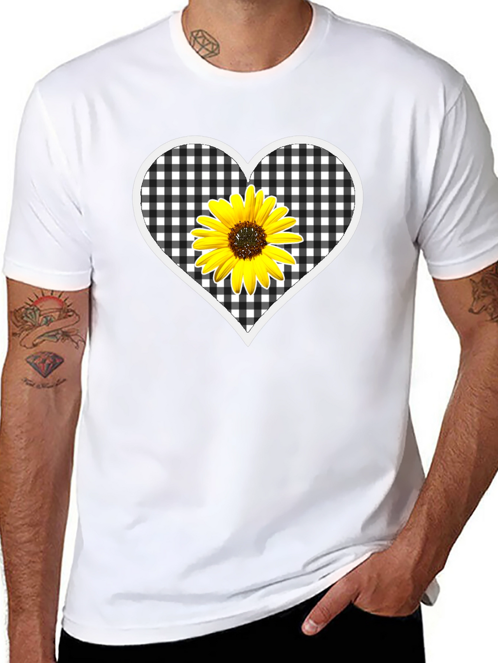 Sunflower Heart Graphic T-Shirt