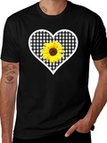 Sunflower Heart Graphic T-Shirt