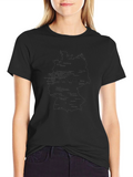 Deutschland Map Graphic Tee - Black Cotton T-Shirt