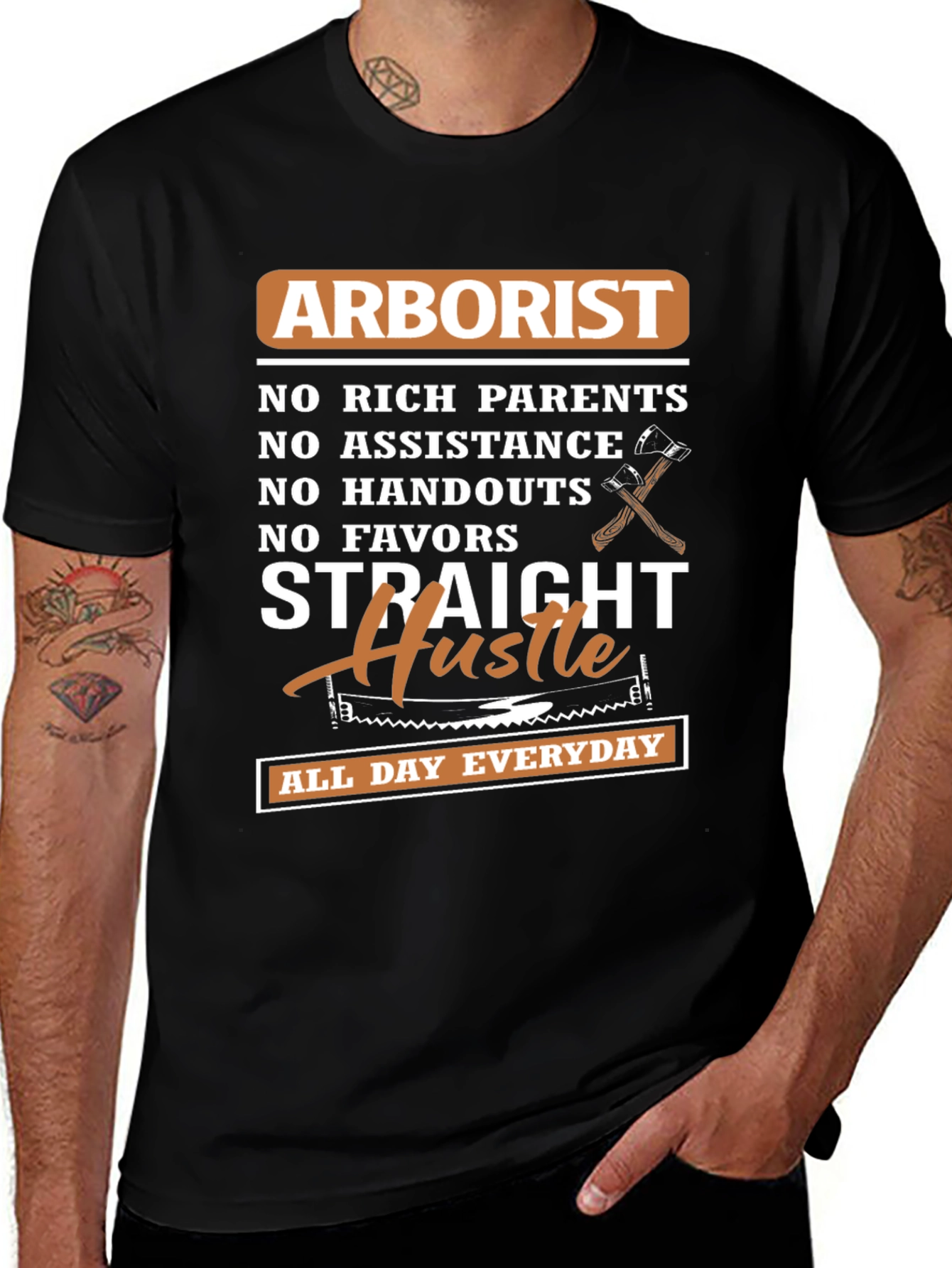 Arborist Straight Hustle Graphic Tee - All Day Everyday