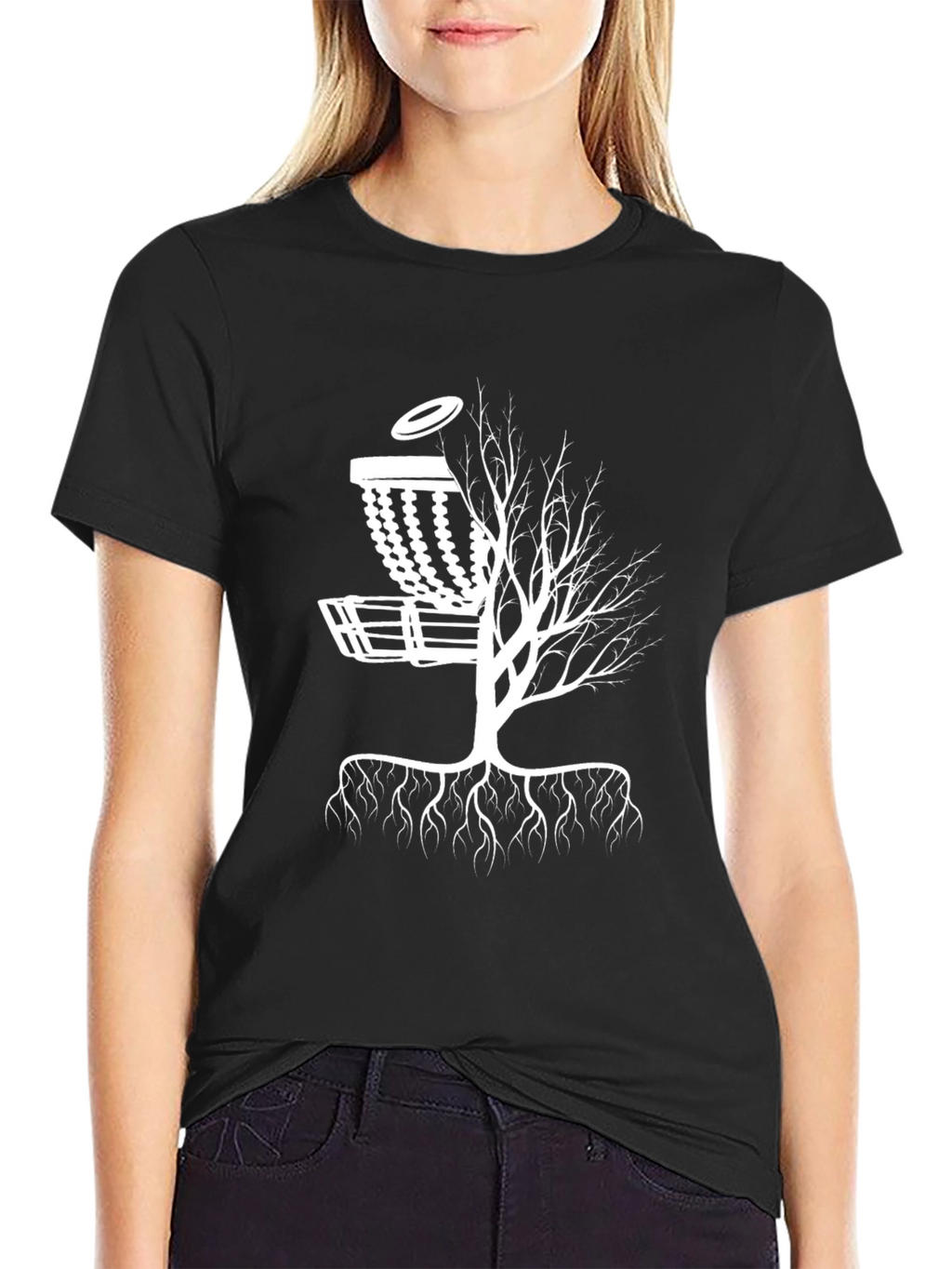 Disc Golf Tree Black T-Shirt