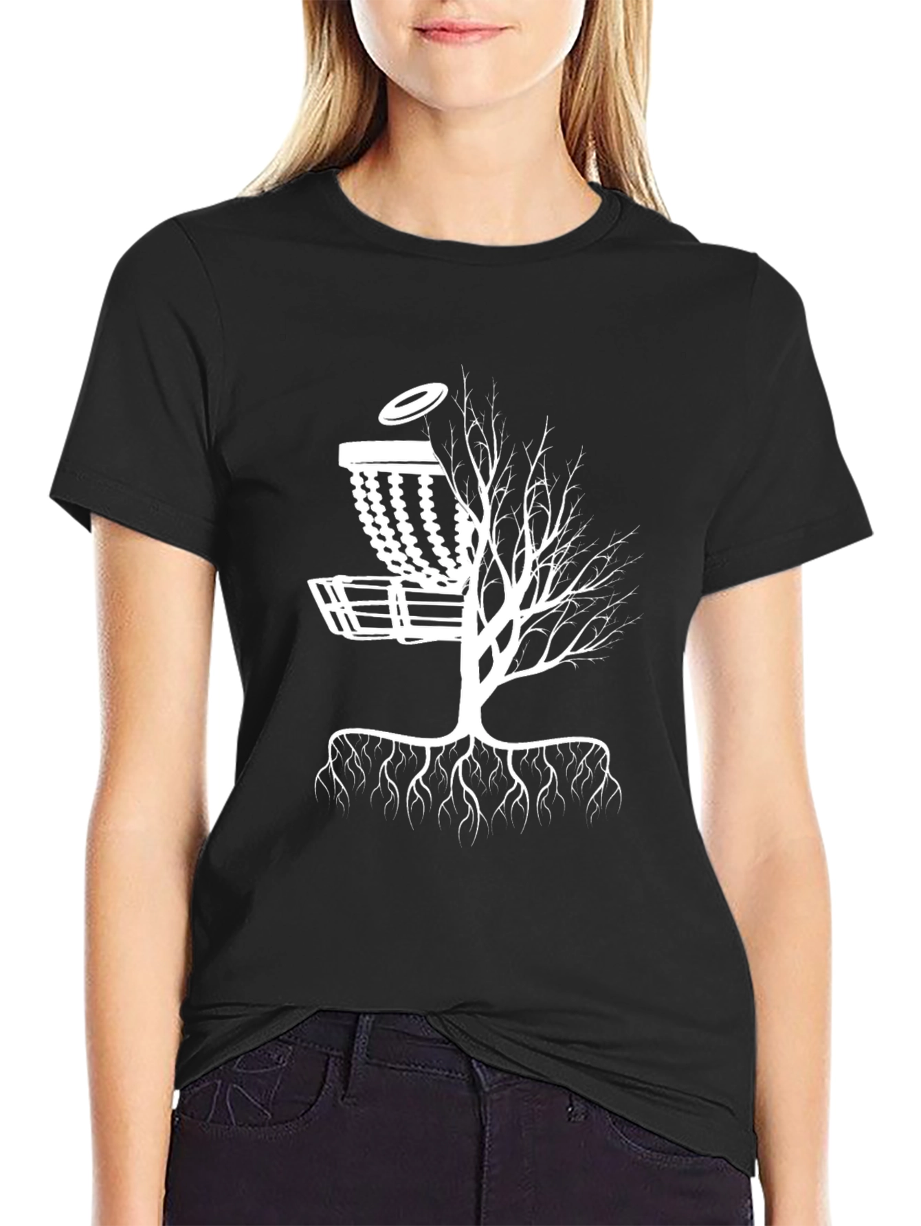 Disc Golf Tree Black T-Shirt