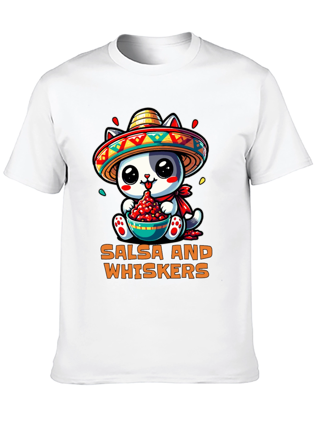 Salsa and Whiskers Cute Cat T-Shirt
