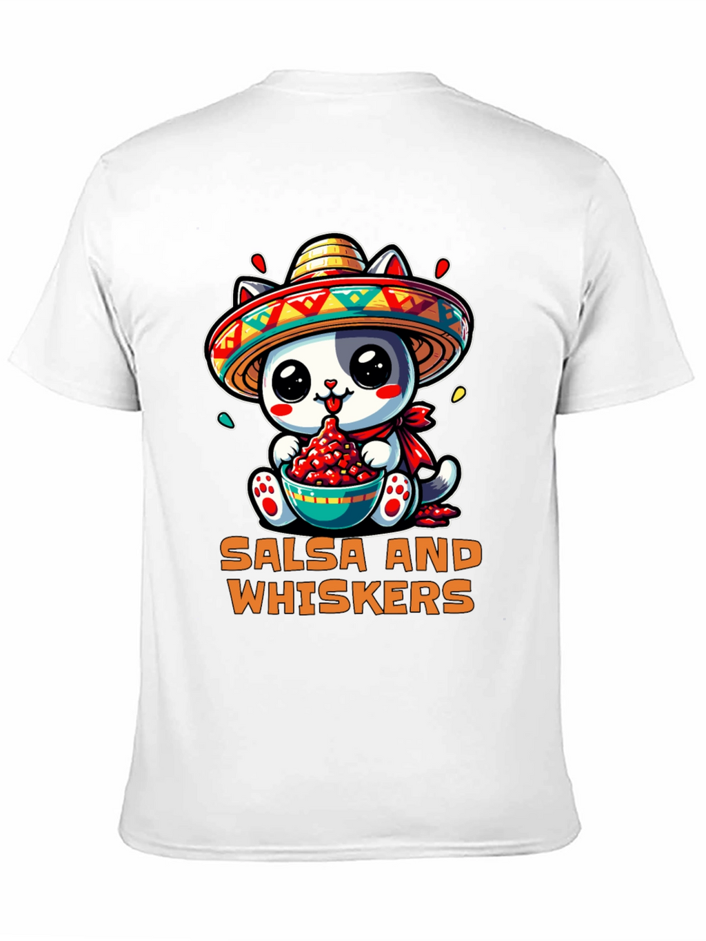 Salsa and Whiskers Cute Cat T-Shirt
