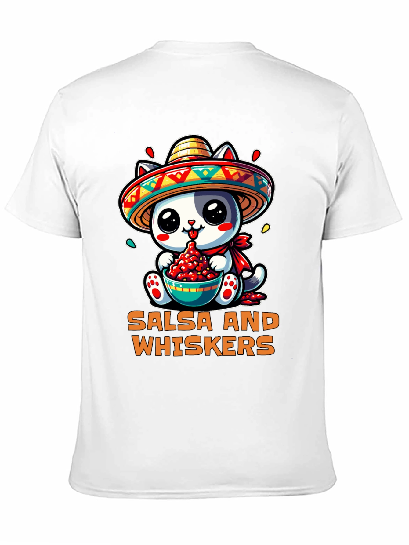 Salsa and Whiskers Cute Cat T-Shirt