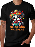Salsa and Whiskers Cute Cat T-Shirt