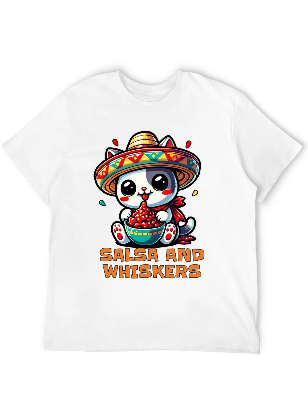 Salsa and Whiskers Cute Cat T-Shirt